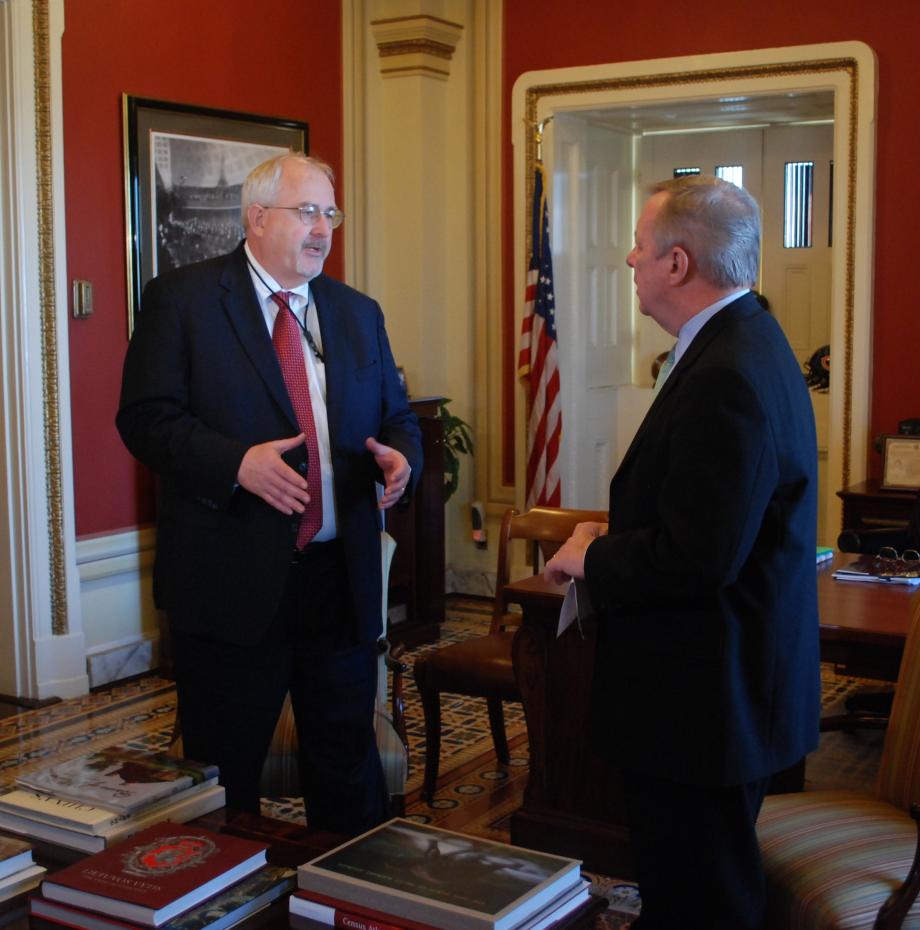 Durbin met with Federal Emergency Management Agency Administrator Craig Fugate to discuss FEMA's denial of federal assistance to five counties in Southern Illinois devastated by severe storms and tornados and the State of Illinois' planned appeal.